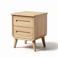 Wooden nightstand with two drawers and minimalist design 40 x 40 x 50cm