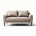 Two-seater fabric sofa in beige with removable cushions 180 x 90 x 80cm