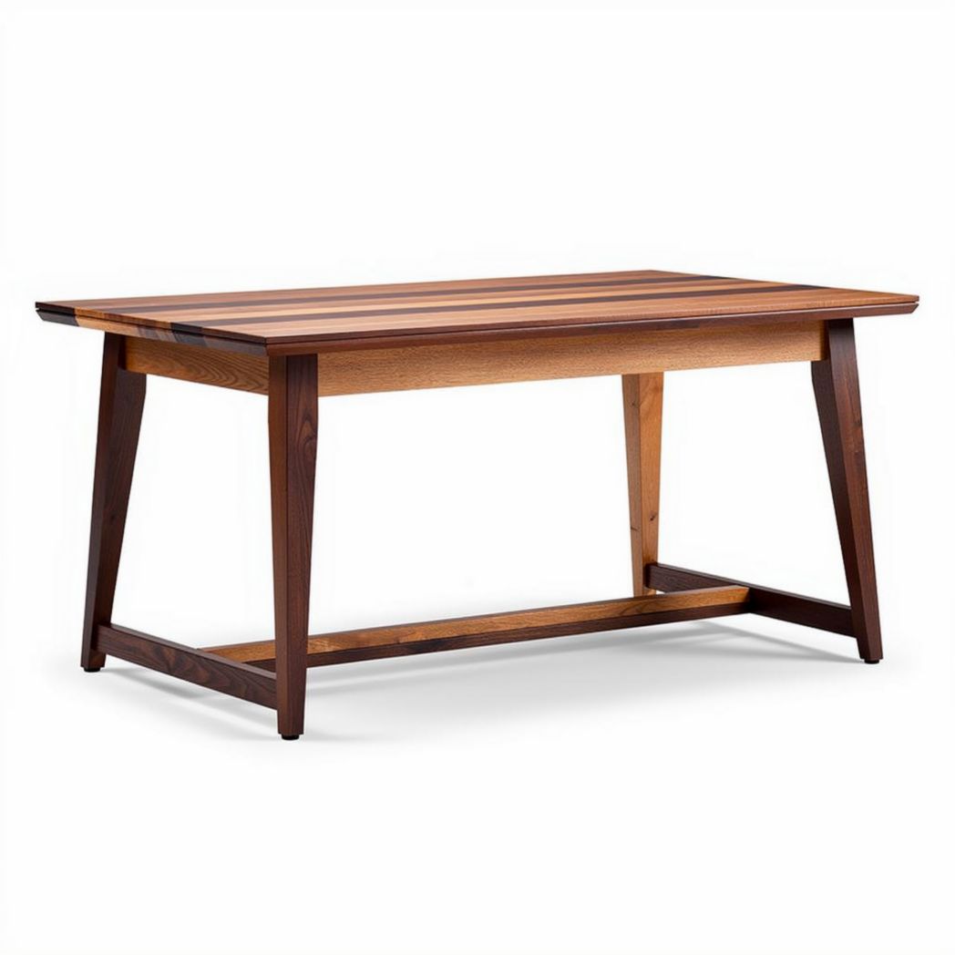 Wooden dining table 150 x 75 x 75cm with modern design and sturdy frame
